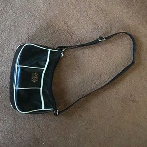 Gianni Bernini Black Adjustable Shoulder Bag